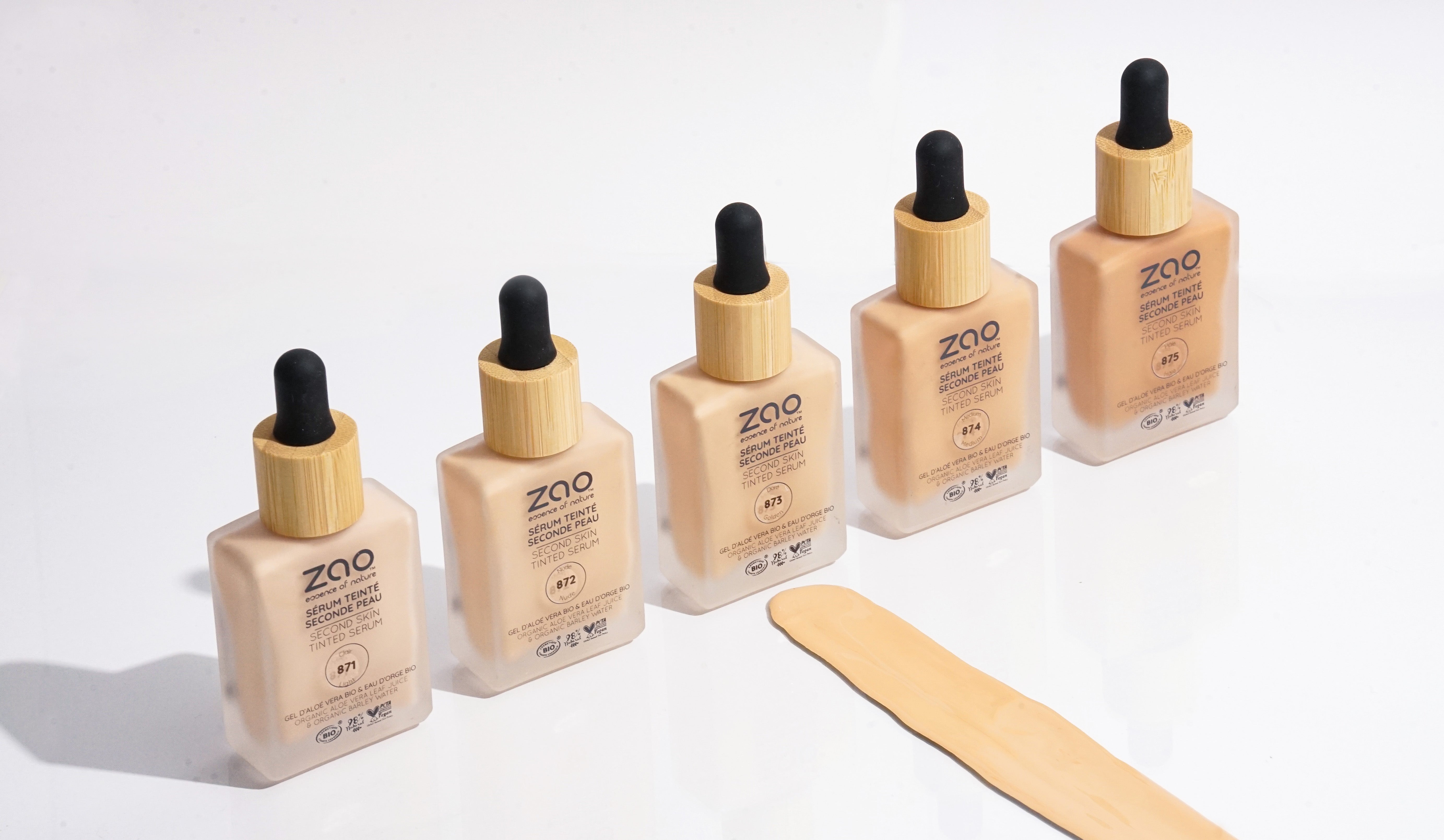 Base Second Skin Tinted Serum Medium 874 | Zao Makeup Chile – ZAO